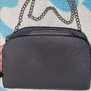 Black Shoulder bag long metal chain
